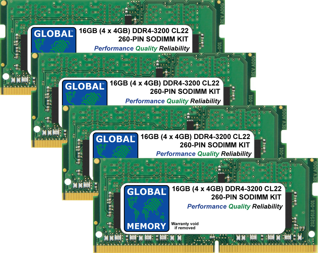 16GB (4 x 4GB) DDR4 3200MHz PC4-25600 260-PIN SODIMM MEMORY RAM KIT FOR ACER LAPTOPS/NOTEBOOKS 16GB (4 x 4GB) DDR4 3200MHz PC4-25600 260-PIN SODIMM MEMORY RAM KIT FOR ACER LAPTOPS/NOTEBOOKS